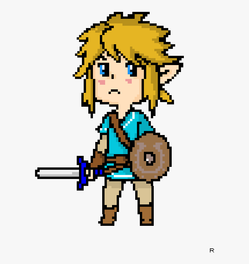 Botw Link In The Champion Tunic - Link Breath Of The Wild Pixel Art, HD Png Download, Free Download