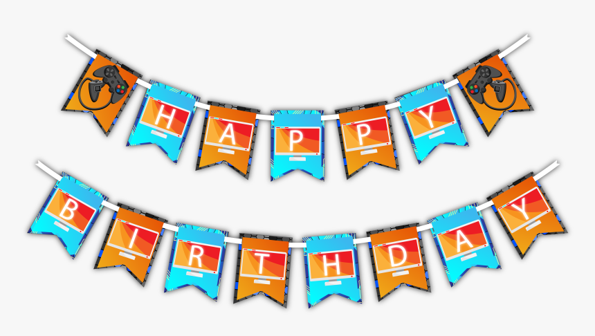 Video Gamer Game On "happy Birthday - Happy Birthday Banner Pink Transparent, HD Png Download, Free Download