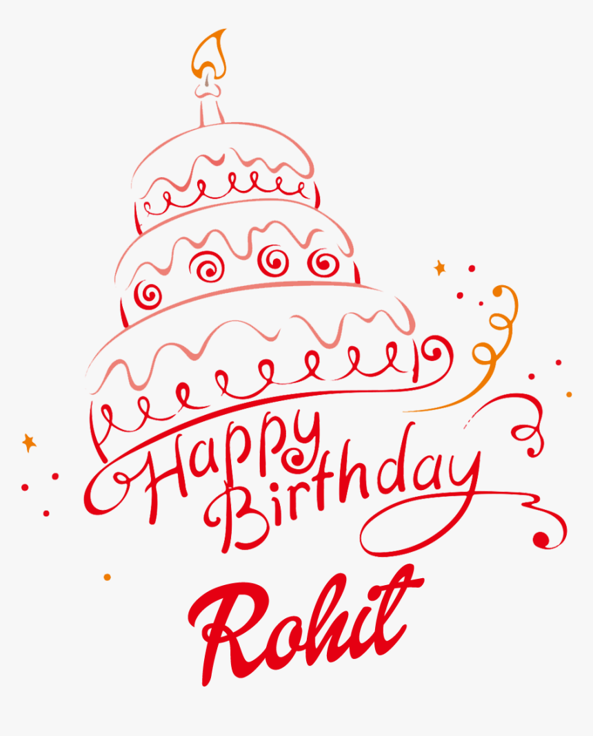 Rohit Happy Birthday Vector Cake Name Png - Calligraphy, Transparent Png, Free Download