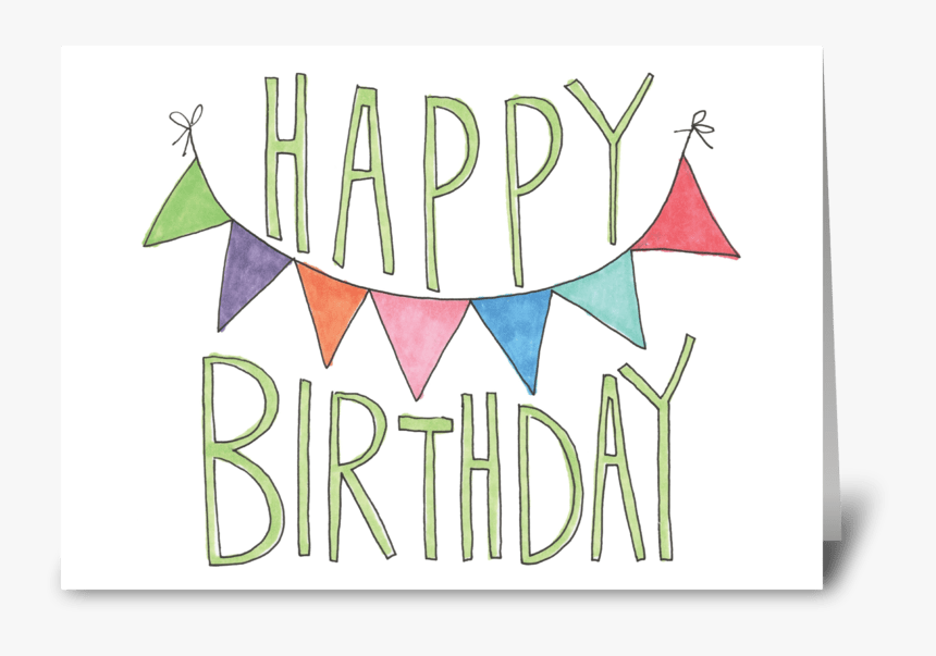 Happy Birthday Banner Greeting Card - Graphic Design, HD Png Download, Free Download