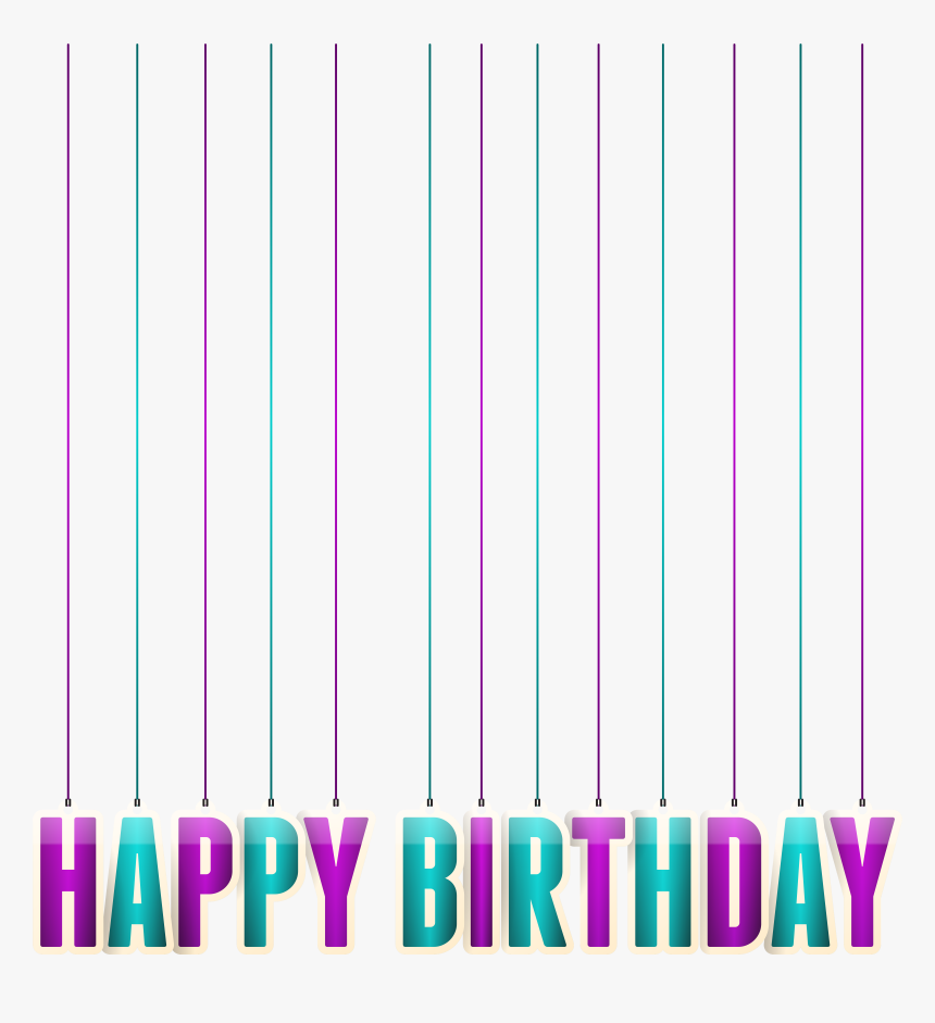 Happy Birthday Hanging Transparent Png Clip Art Image​, Png Download, Free Download