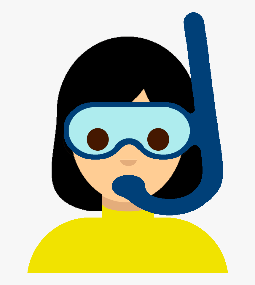 Scuba-diving Girl Emoji - Scuba Emoji, HD Png Download, Free Download