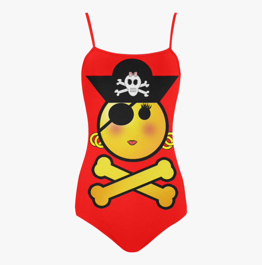 Smiley Emoji Girl Strap Swimsuit - Cartoon, HD Png Download, Free Download