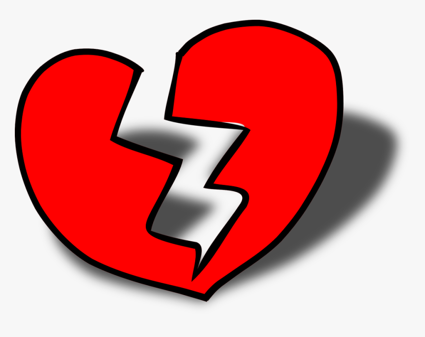 Broken Blue Heart Emoji - Broken Heart Cartoon Png, Transparent Png, Free Download