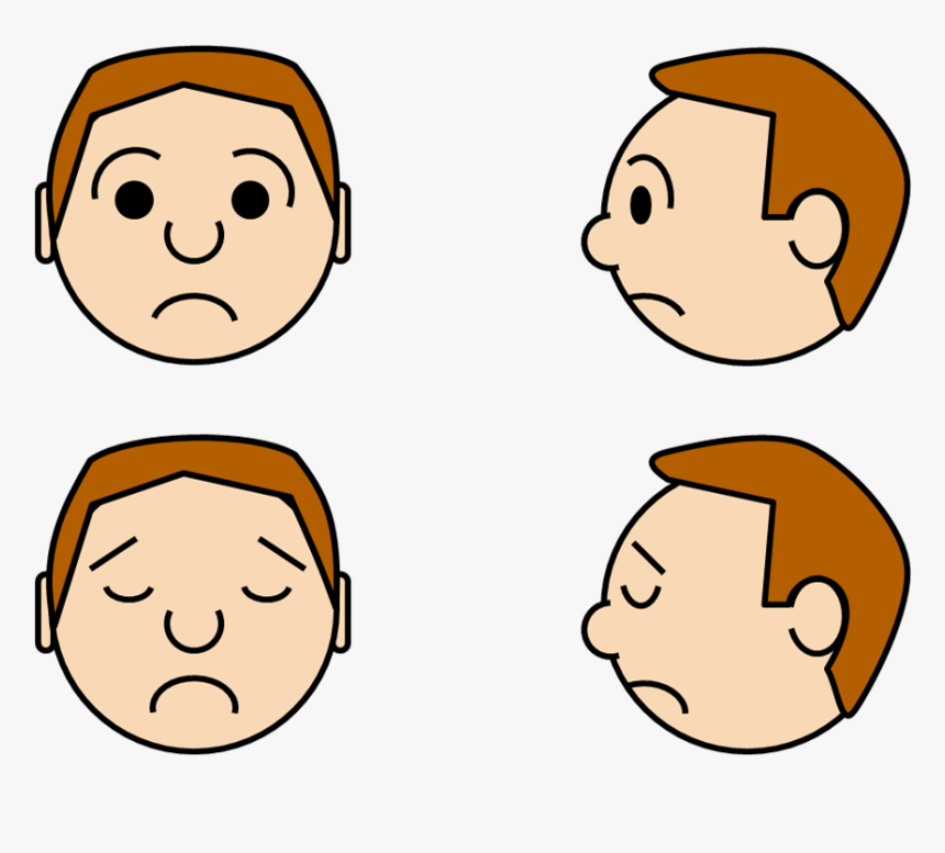 Cartoon Face Side View - Cartoon Face Front And Side, HD Png Download, Free Download