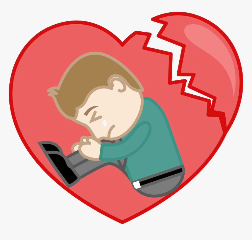 Drawing Sadness Broken Heart - Men Broken Heart Png, Transparent Png, Free Download