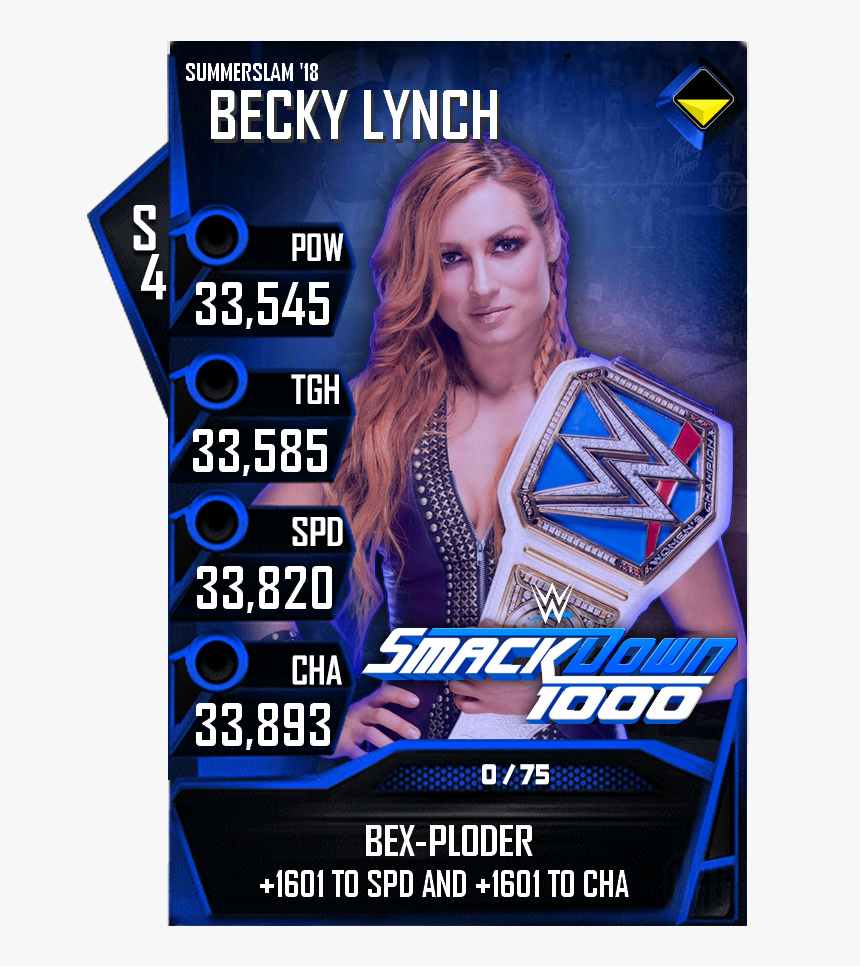 Wwe Supercard Becky Shattered Card, HD Png Download, Free Download