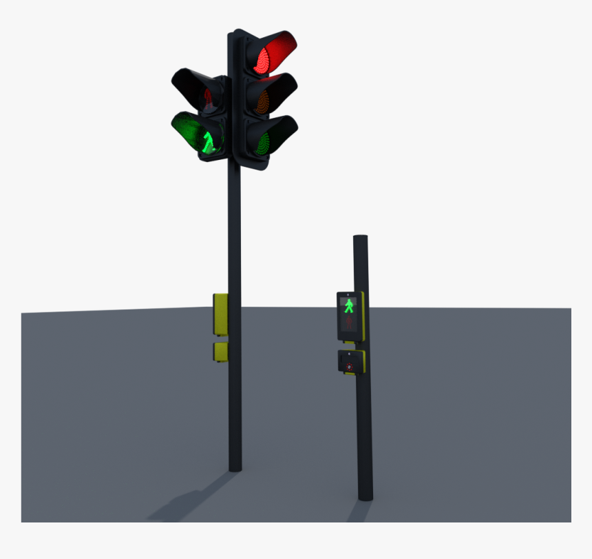 Pedestrian Crossing Traffic Lights , Png Download - Pedestrian Traffic Light Png, Transparent Png, Free Download