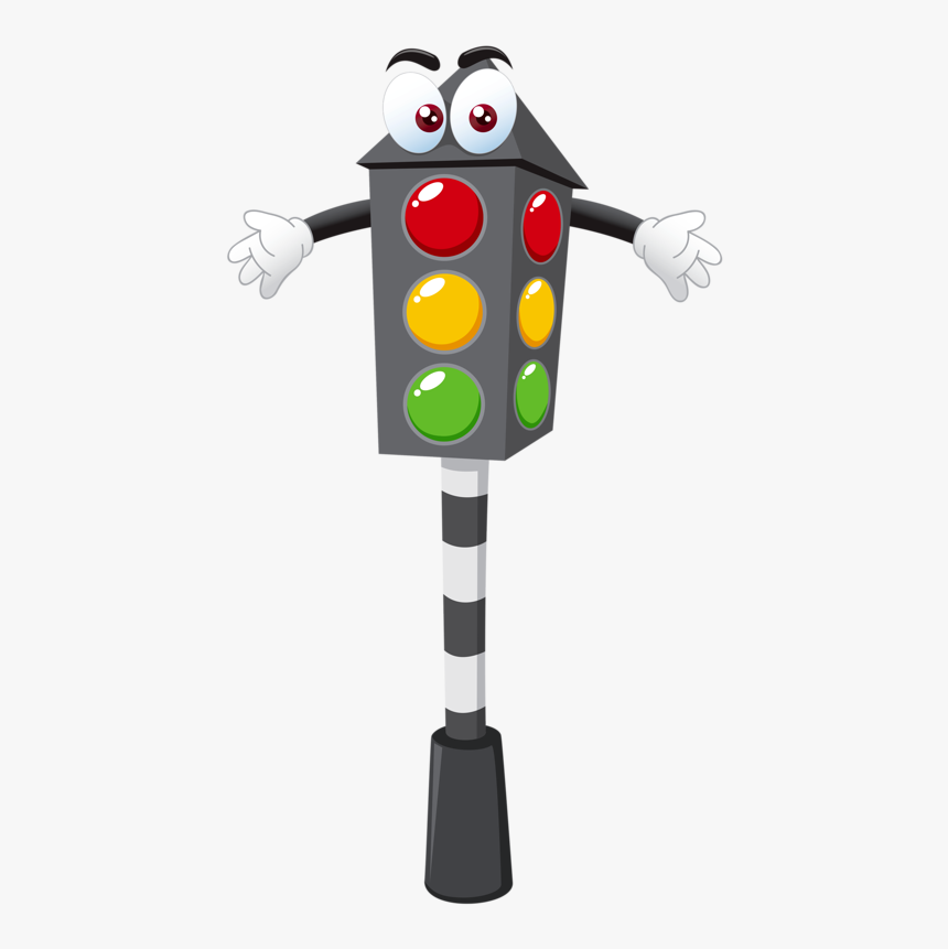 Transparent Stoplight Clipart - Clip Art Traffic Light Cartoon Png, Png Download, Free Download