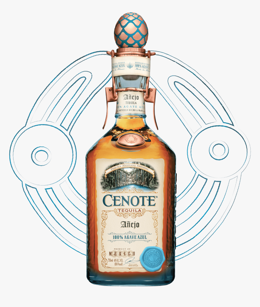 Transparent Tequila Bottle Png - Cenote Anejo, Png Download, Free Download