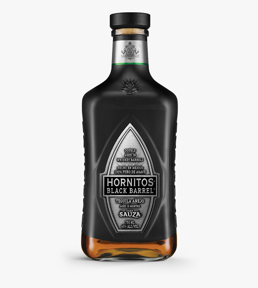 Bottle Blackbarrel Standing - Sauza Hornitos Anejo Black Barrel 1l, HD Png Download, Free Download
