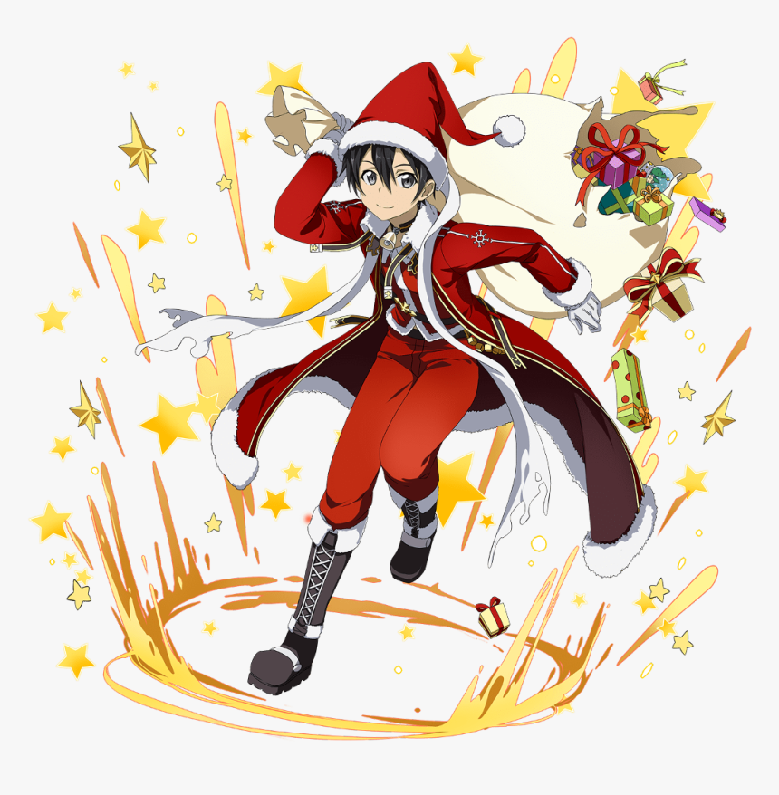 #anime #christmas #kawaii #kirito #freetoedit - Sword Art Online Kirito Christmas, HD Png Download, Free Download