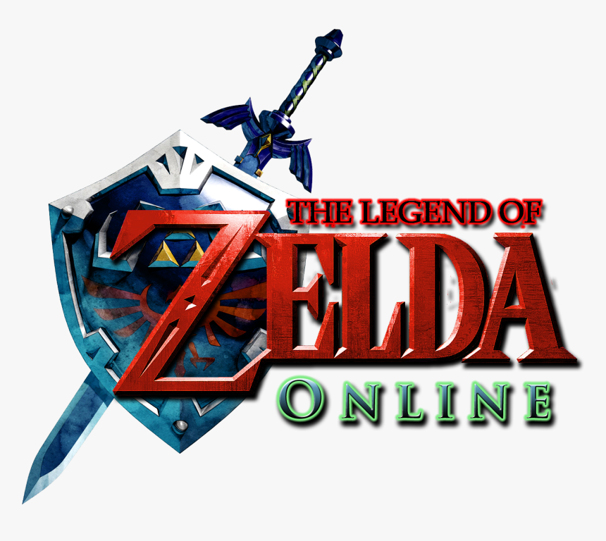 Legend Of Zelda Logo Png - Master Sword And Hylian Shield Botw, Transparent Png, Free Download