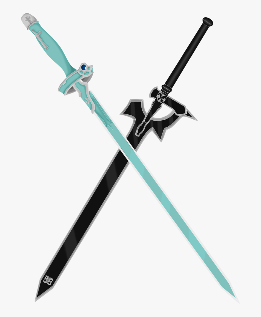 Collection Of Free Drawing Sword Kirito Download On - Asuna And Kirito Swords, HD Png Download, Free Download