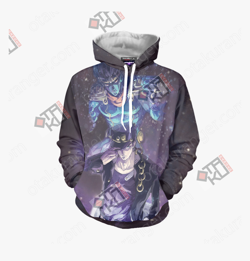 Jojo’s Bizarre Adventure Jotaro Kujo And Star Platinum - Jotaro Star Platinum Hoodie, HD Png Download, Free Download