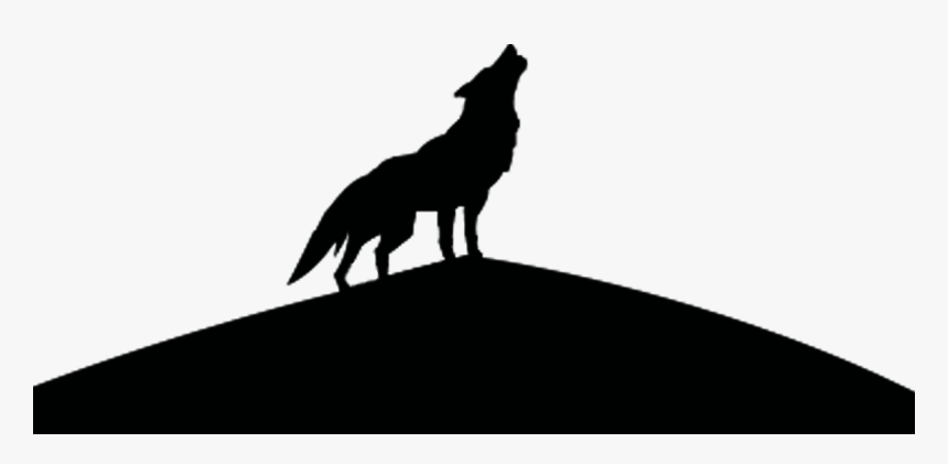 Gray Wolf Silhouette - Silhouette Wolf Png, Transparent Png, Free Download