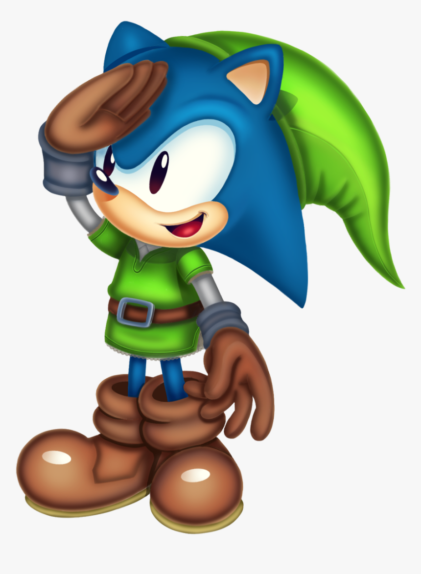 Sonic In Link Costume, HD Png Download, Free Download