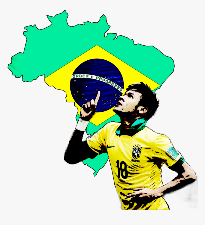 Neymar Football Soccer Landscape Art Painting Clipart - Neymar Football Soccer Landscape Art Painting, HD Png Download, Free Download