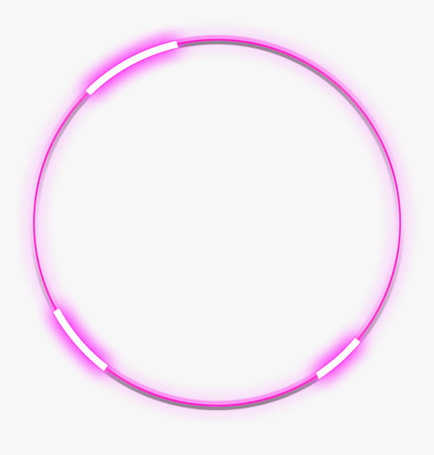 #neon #round #pink #freetoedit #circle #frame #border - Transparent Round Border Png, Png Download, Free Download