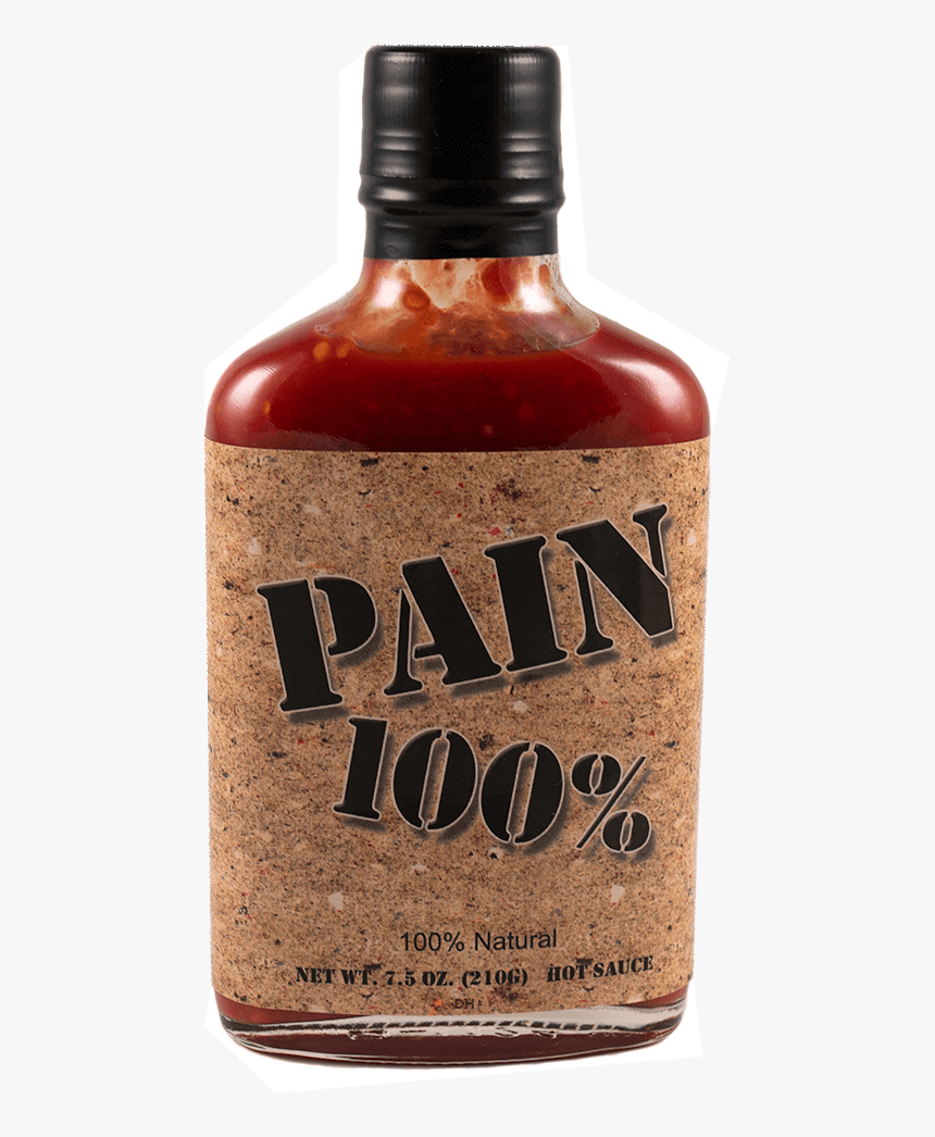 Pain Is Good Pain 100% Hot Sauce - Glass Bottle, HD Png Download, Free Download