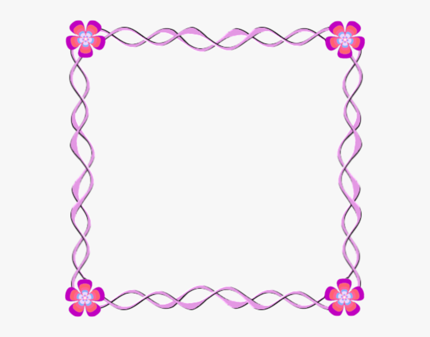 Designs Borders Frames Clipart Borders And Frames Picture - Flower Simple Border Designs, HD Png Download, Free Download