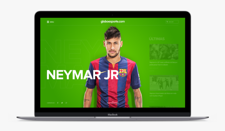 Macbook-neymar - Led-backlit Lcd Display, HD Png Download, Free Download