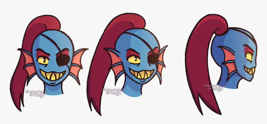 Undyne Ref Sheet - Cartoon, HD Png Download, Free Download