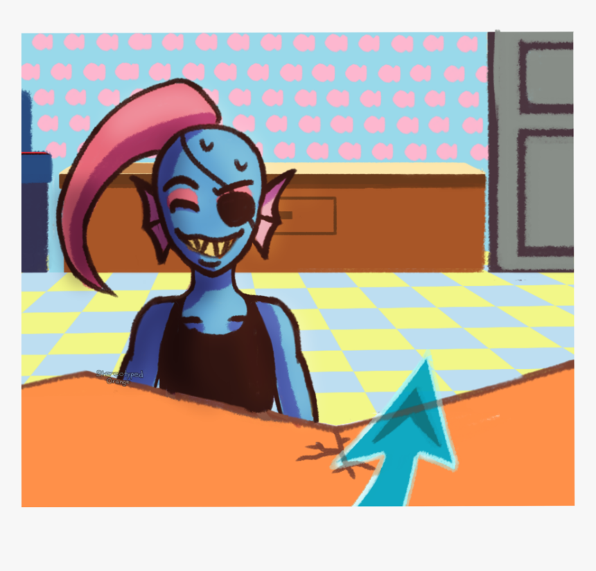 Undyne And Her House - Cartoon, HD Png Download, Free Download