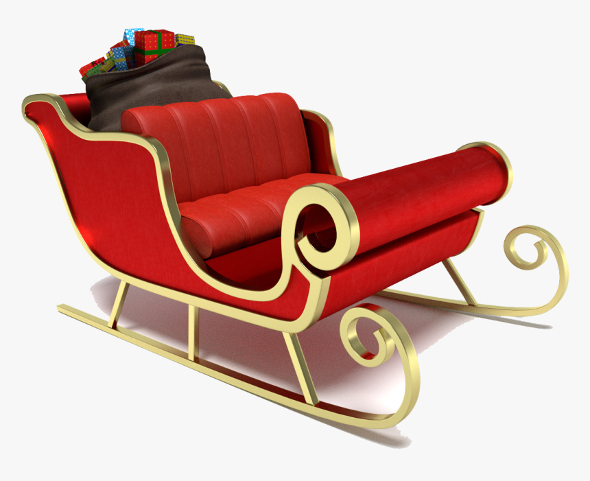 Santa Sleigh Png Images Free Download - Transparent Santa Sleigh Png, Png Download, Free Download