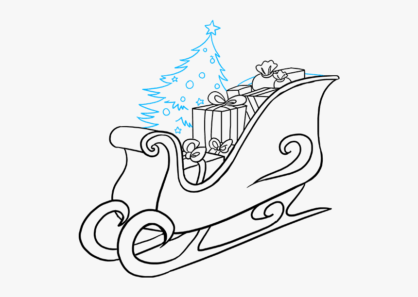 How To Draw Santa"s Sleigh - Santa's Slay Drawing, HD Png Download, Free Download