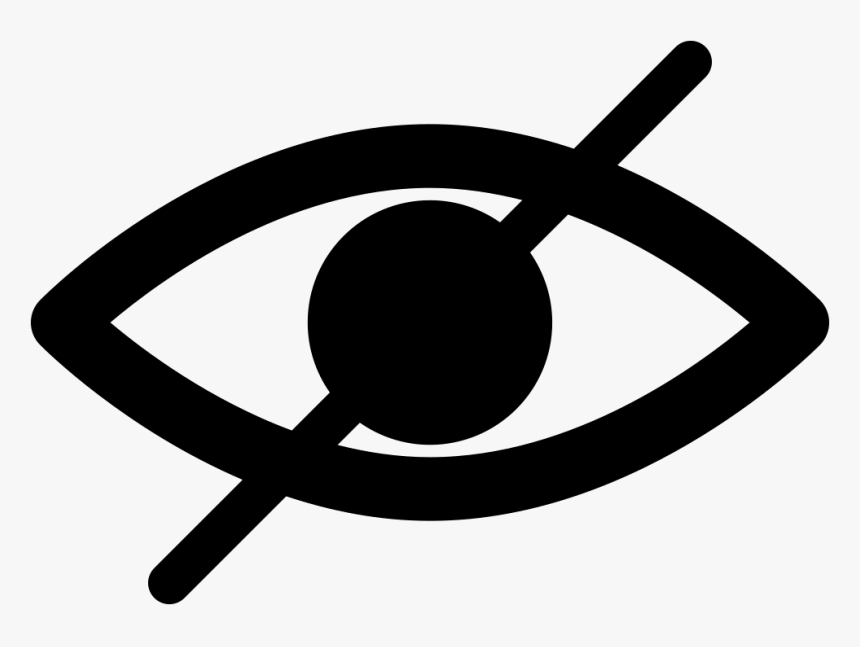 Blind Symbol Of An Opened Eye With A Slash - Blind Symbol Png, Transparent Png, Free Download