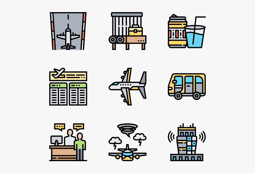 Airport - Airport Terminal Icon Png, Transparent Png, Free Download