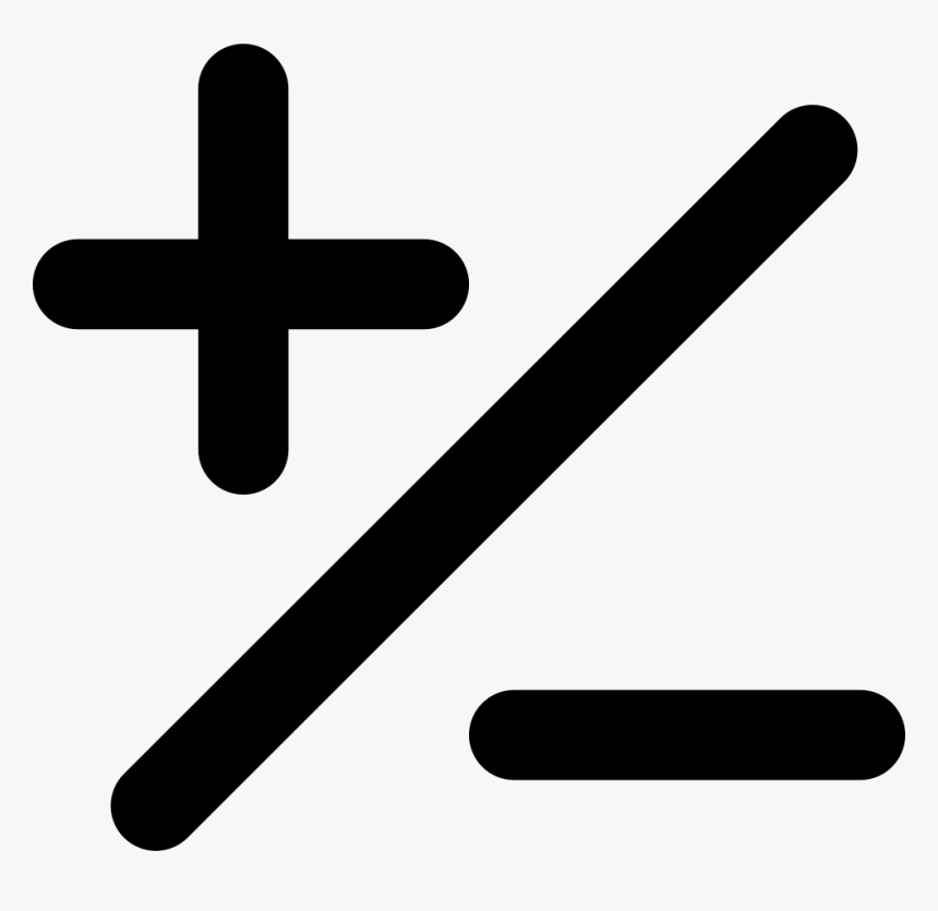 Mathematical Basic Signs Of Plus And Minus With A Slash - Plus And Minus Symbol Png, Transparent Png, Free Download