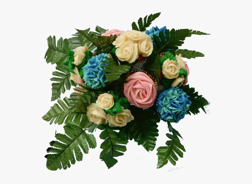 Edible Flower Bouquet With Carrot Cake Cupcakes Perfect - Garden Roses, HD Png Download, Free Download