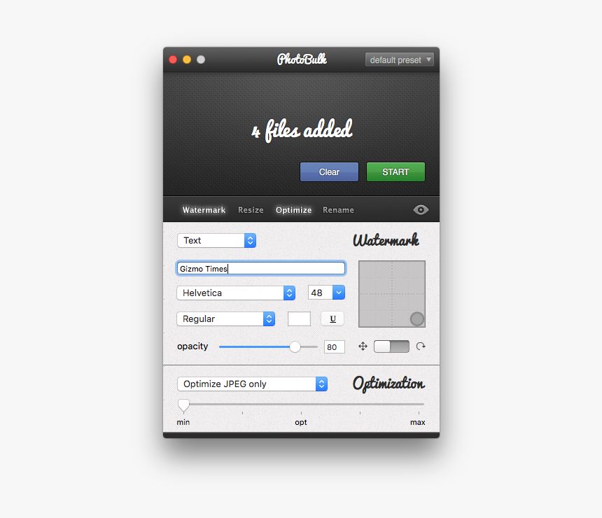 Photobulk For Mac Watermark - Mac Os Batch Image Resizer, HD Png Download, Free Download