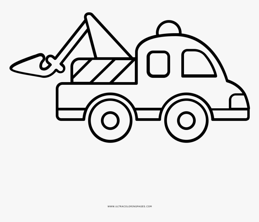 Tow Truck Coloring Page - White Tow Truck Coloring Pages, HD Png Download, Free Download