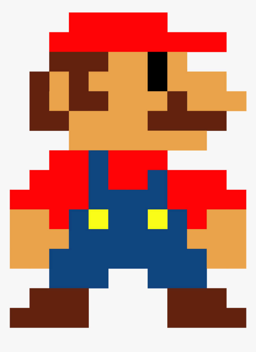 Pixel Mario Png - Mario Bros 8 Bits, Transparent Png, Free Download