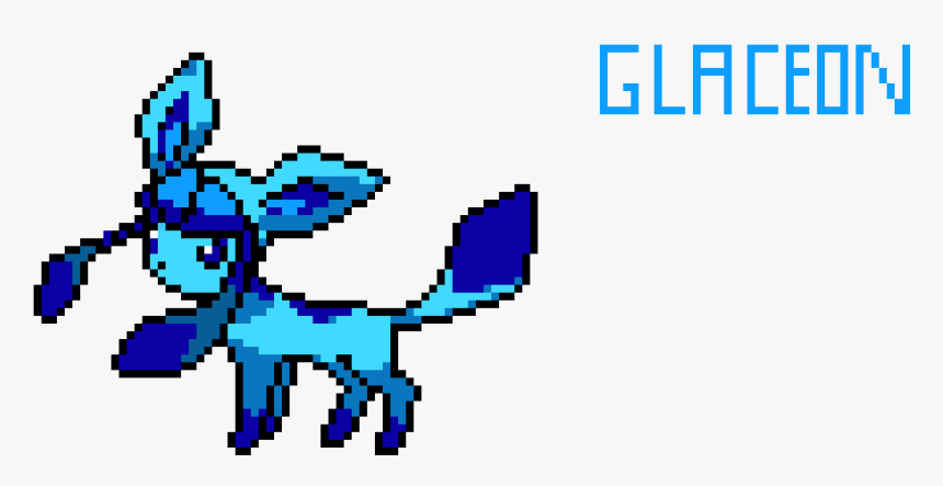 Pokemon Pixel Art Glaceon, HD Png Download, Free Download