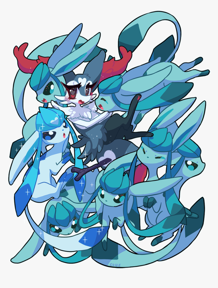 Glaceon Party - Cartoon, HD Png Download, Free Download