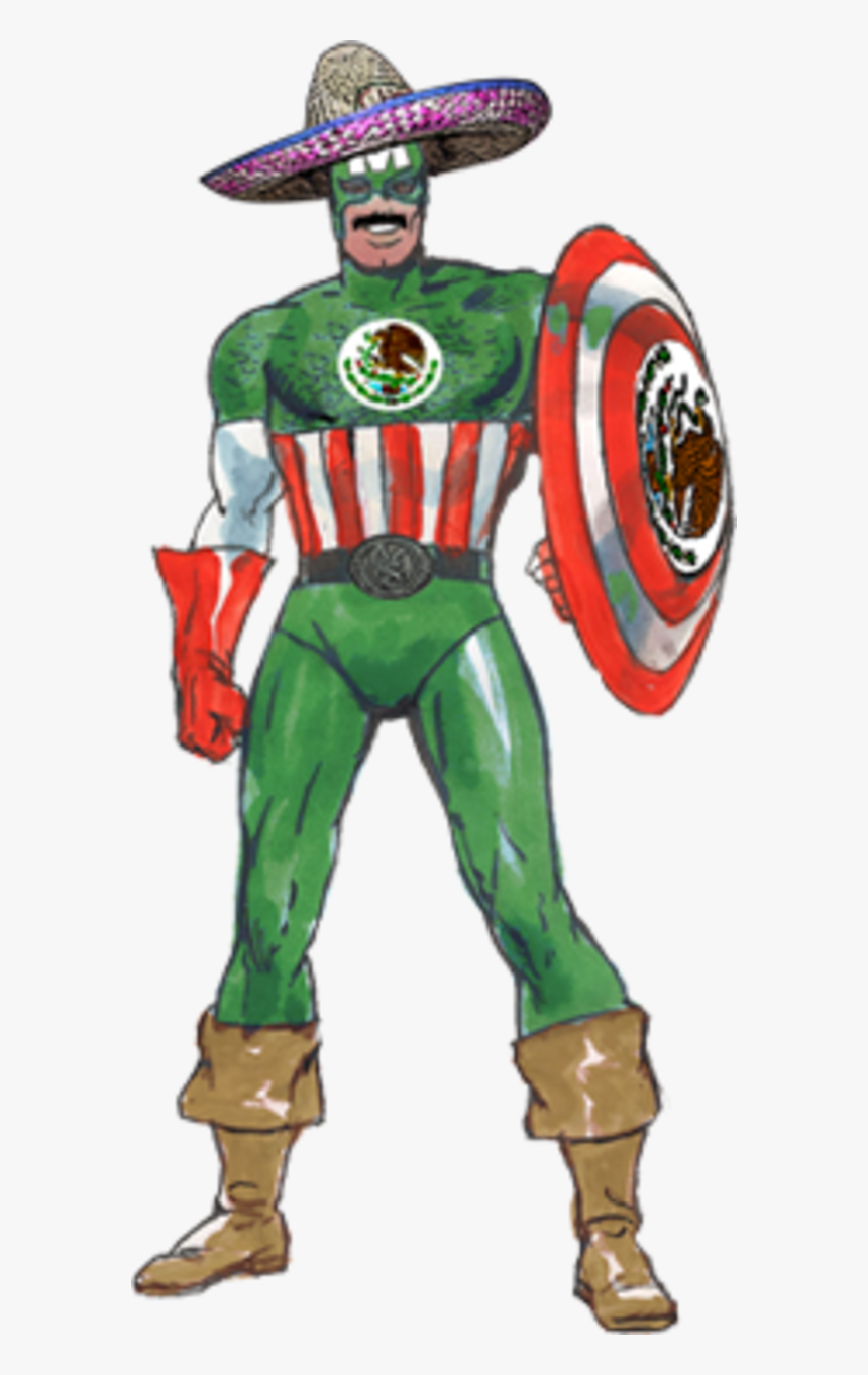 Tii Mexico Captain America United States Of America - Captain America Captain Mexico, HD Png Download, Free Download