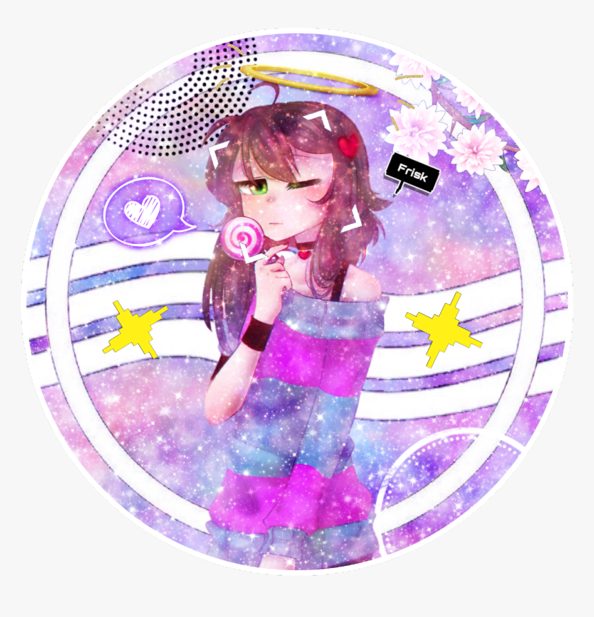 #undertale #frisk #lolipop #heart - Circle, HD Png Download, Free Download