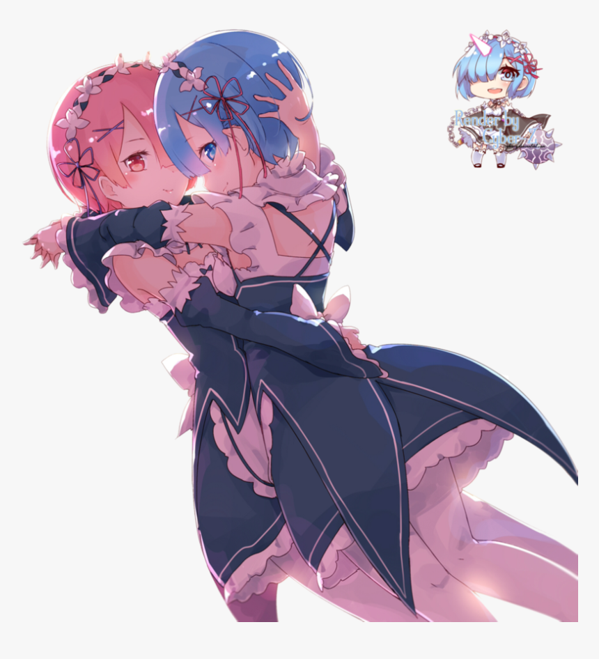 Transparent Rem Png - Rem And Ram Yuri, Png Download, Free Download