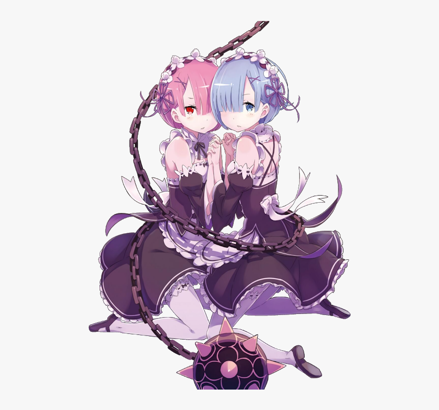 Re Zero Ram And Rem Render , Png Download - Rem And Ram Png, Transparent Png, Free Download