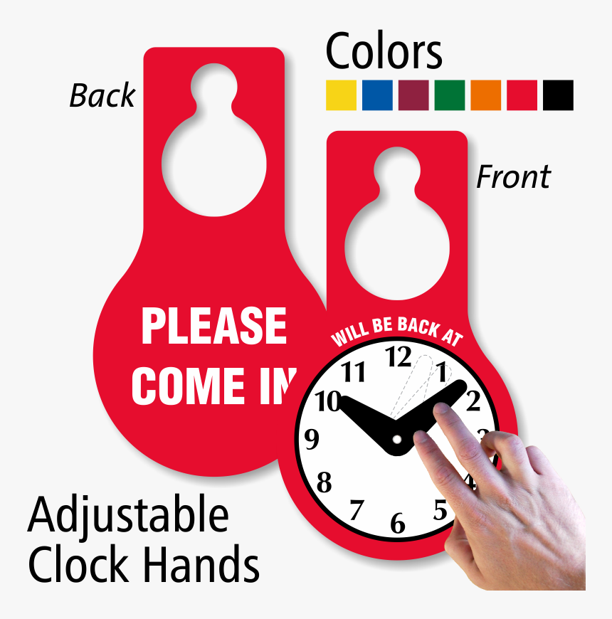 Will Return Clock Sign For Doors, HD Png Download, Free Download