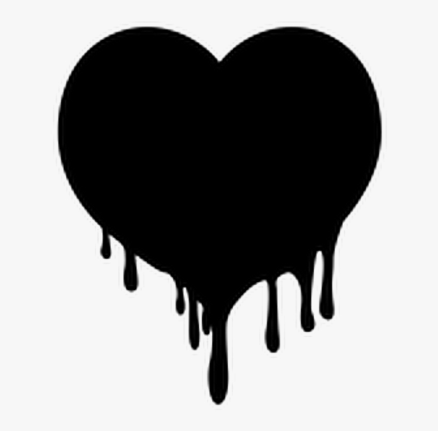 Blackheart Melting Meltingheart Freetoedit Jpg Free - Transparent Dripping Heart, HD Png Download, Free Download