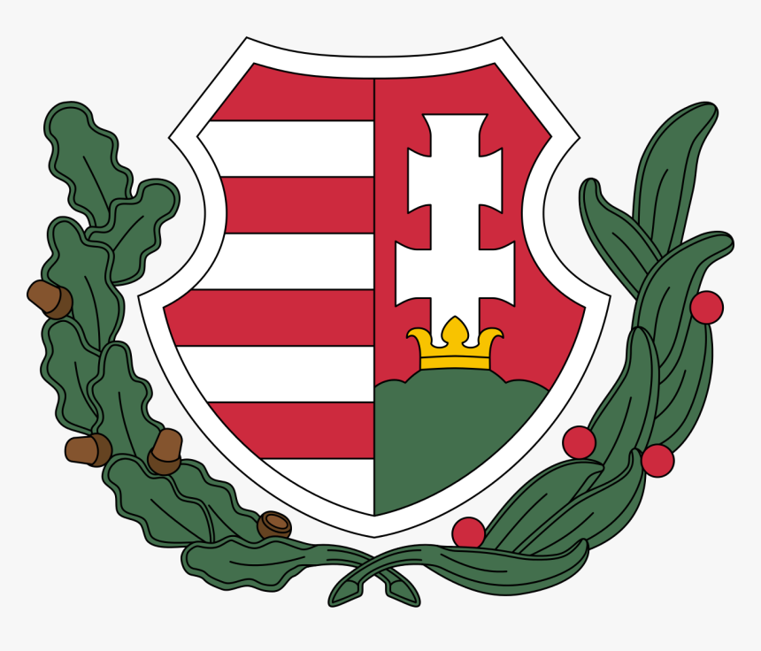 Olive Branch Crest Png - Hungary Coat Of Arm, Transparent Png, Free Download