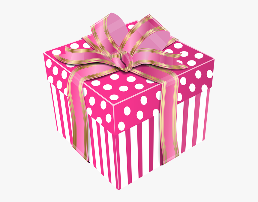 Cute Pink Gift Box Transparent Png Clip Art Image - Blue Gift Box Png, Png Download, Free Download