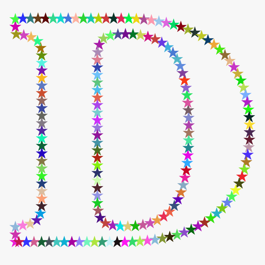 D Stars Clip Arts - Letter P With Stars, HD Png Download, Free Download