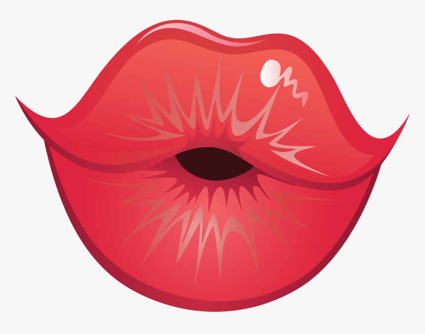 Clip Art Drawings Of Kissing Lips - Fish Lips Clip Art, HD Png Download, Free Download