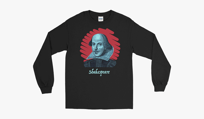 William Shakespeare Classic Books Tshirt - Gildan Black Long Sleeve Shirt, HD Png Download, Free Download